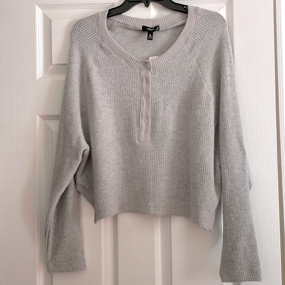 Aqua Gray Top